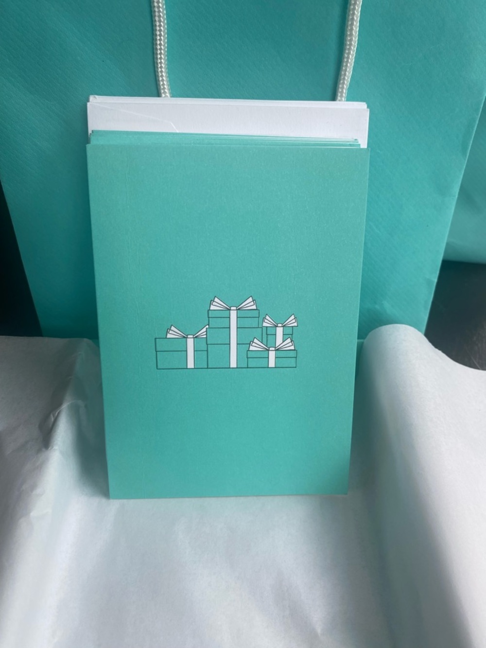 New, Tiffany & Co. set of stationary. Classic designs, blank inside. Authentic
